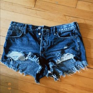 Free people denim shorts.